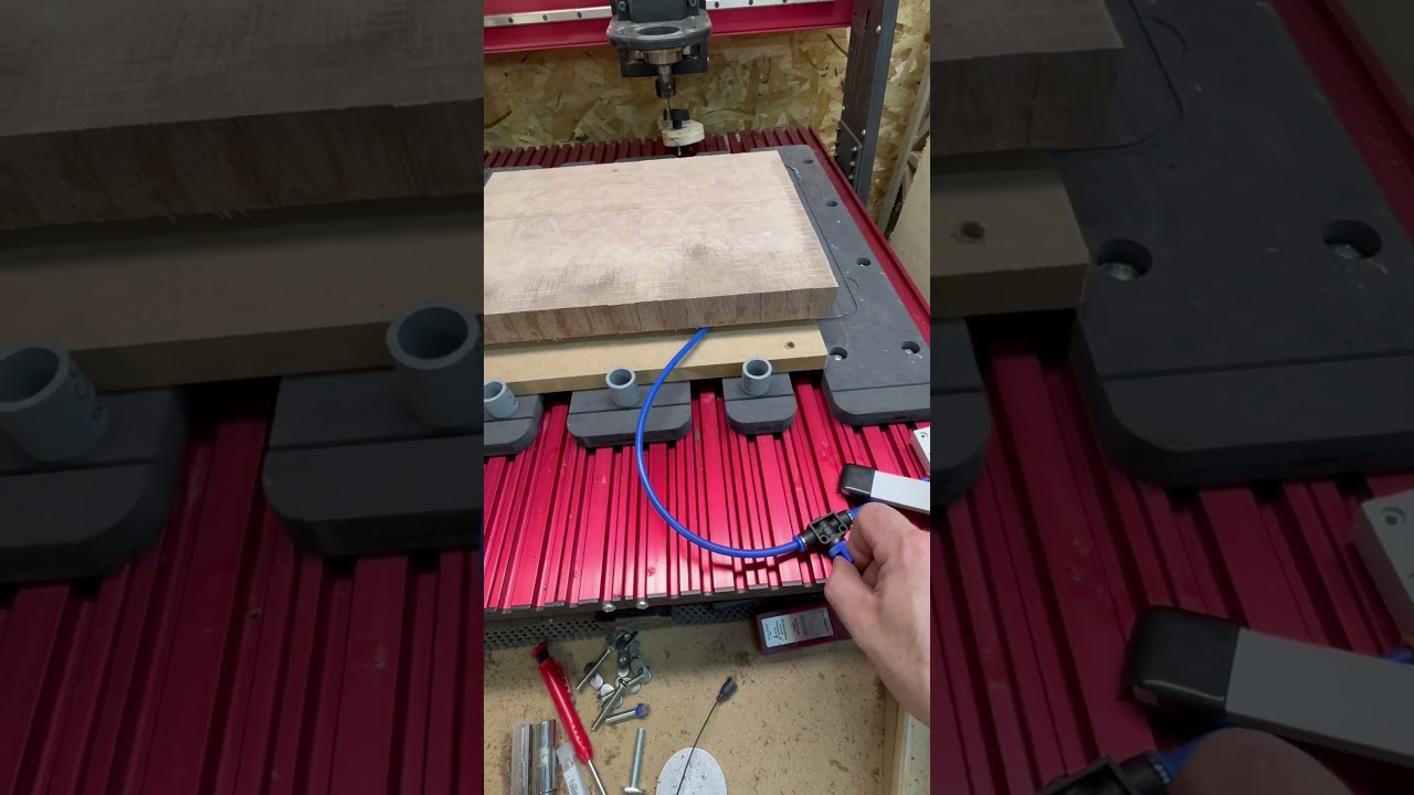 Vacuum table setup #cnc #cncmachine