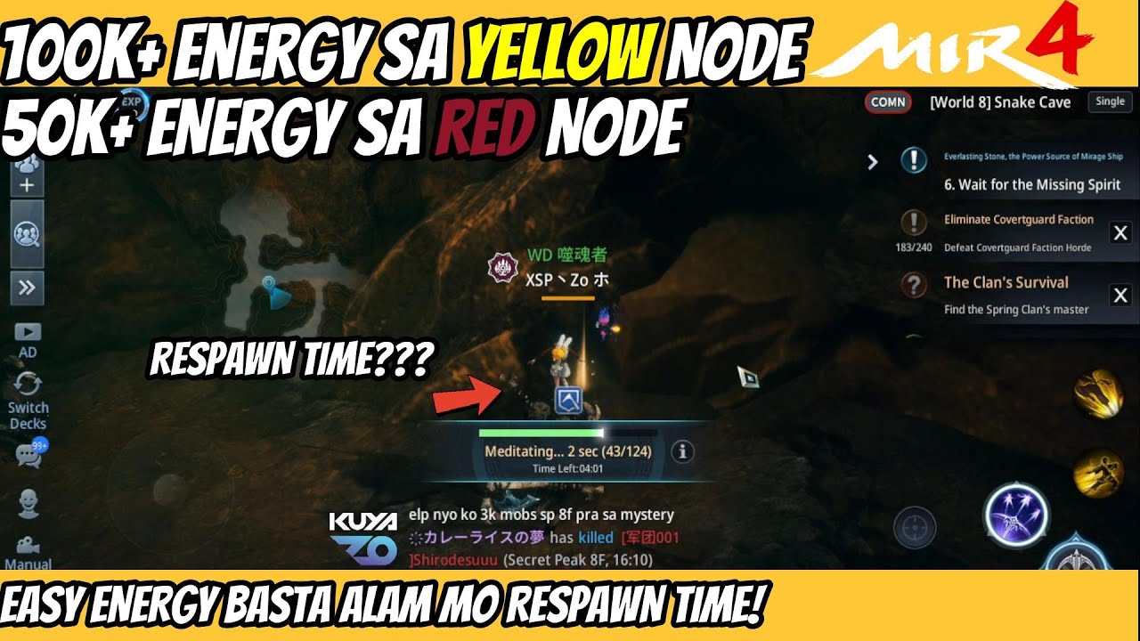 Zorenitips sa pag-Farm ng Energy sa World 1 & 8  | MIR4