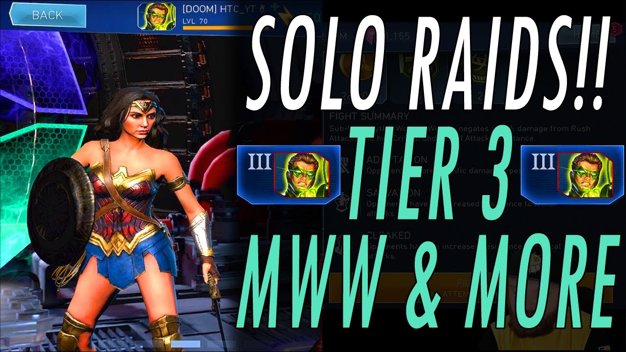 BOSS MWW TIER 3 BATTLE! SOLO RAIDS! APOKOLIPS III - UPDATE 4.0 GUIDE WONDER WOMAN INJUSTICE 2 MOBILE