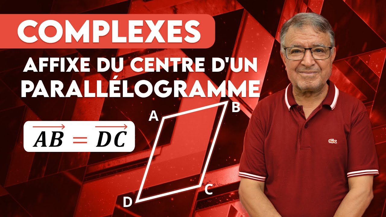 Complexes - Affixe du centre d'un parallélogramme