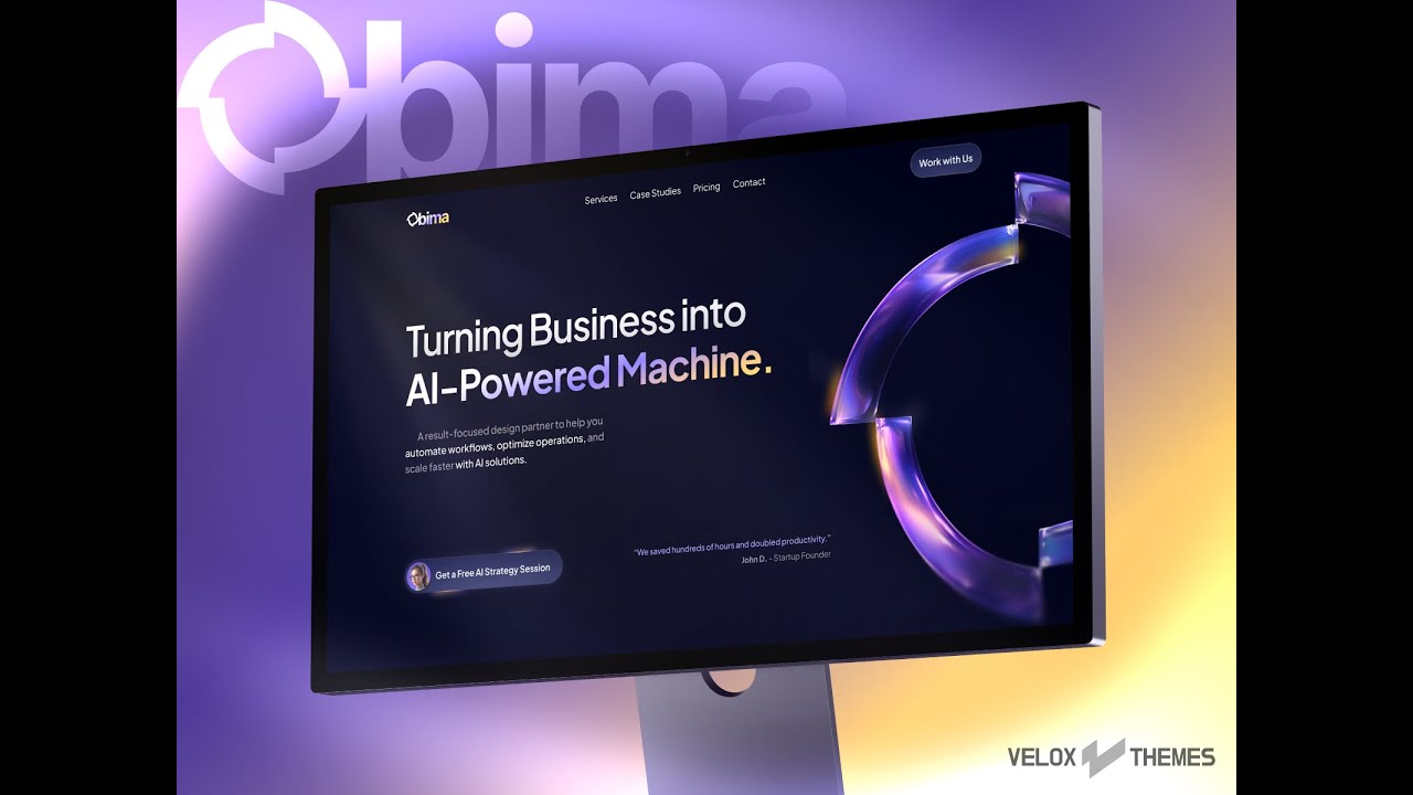 Bima - AI Automation Agency Framer Template Teaser
