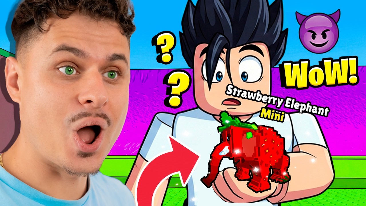 Dostałem od ADMINA Mini Strawberry Elephant! Roblox Brainrot Tsunami
