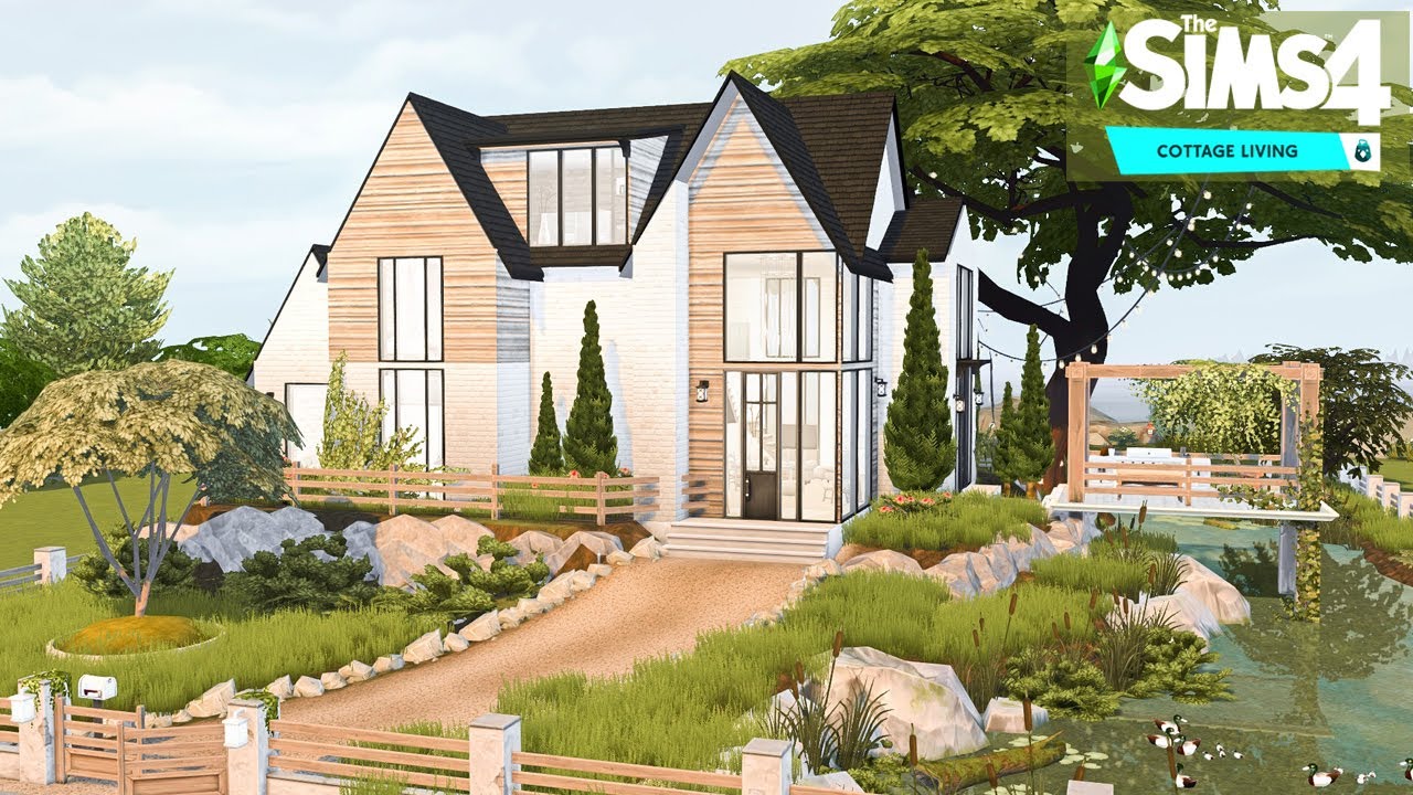 Farm | Modern Dream Farmhouse | Cottage Living | No CC | Stop Motion Build | The Sims 4
