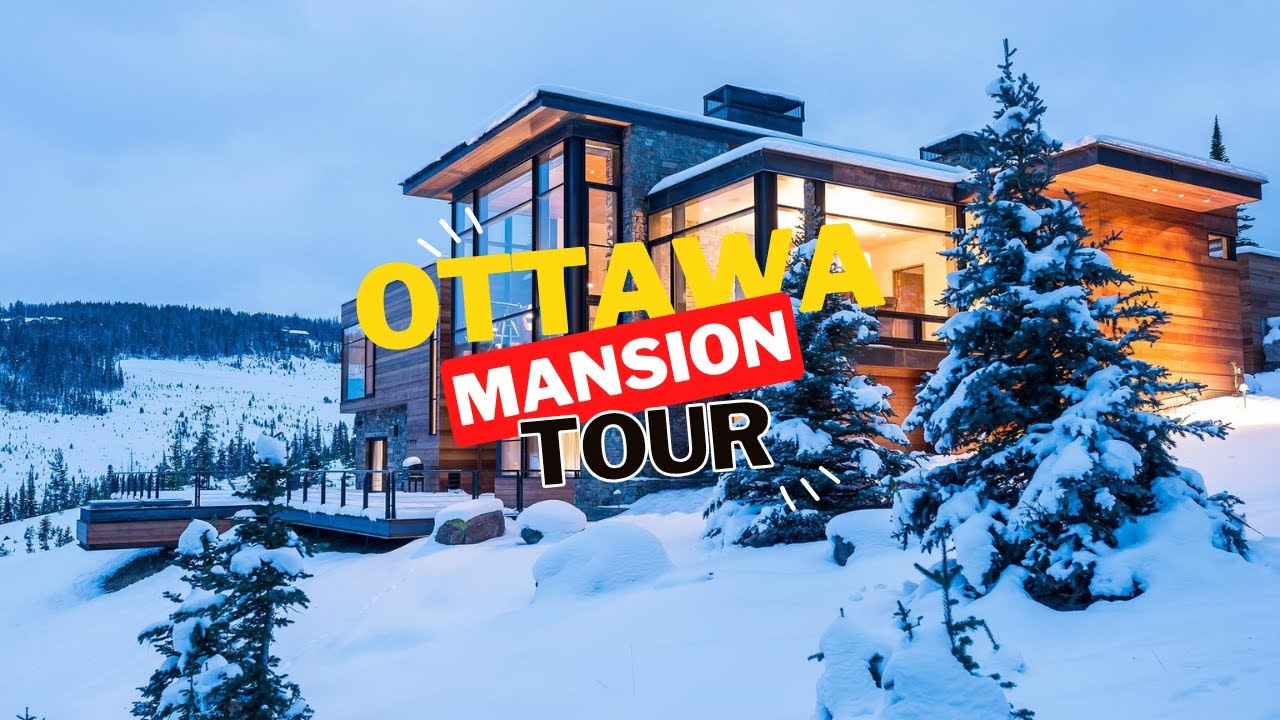 1 Hr Christmas MANSION TOUR in Ottawa, Canada (HEAVY SNOWFALL)