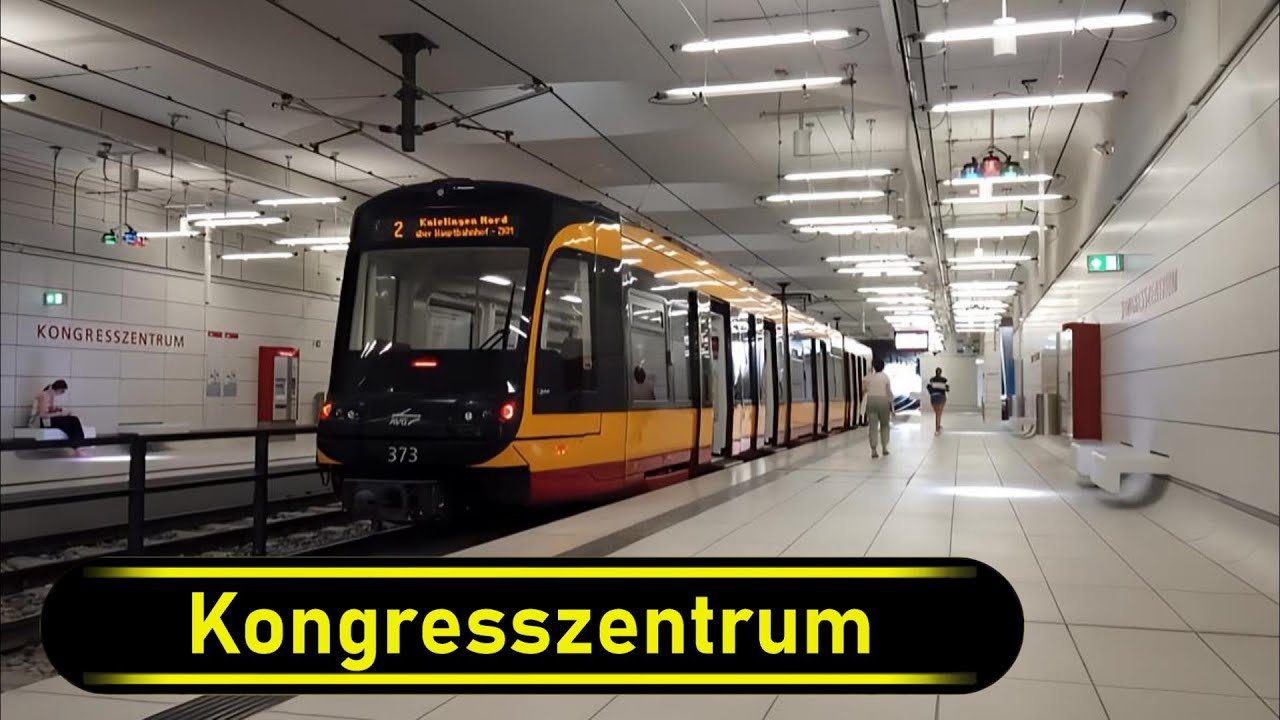 Stadtbahn Station Kongresszentrum - Karlsruhe 🇩🇪 - Walkthrough 🚶