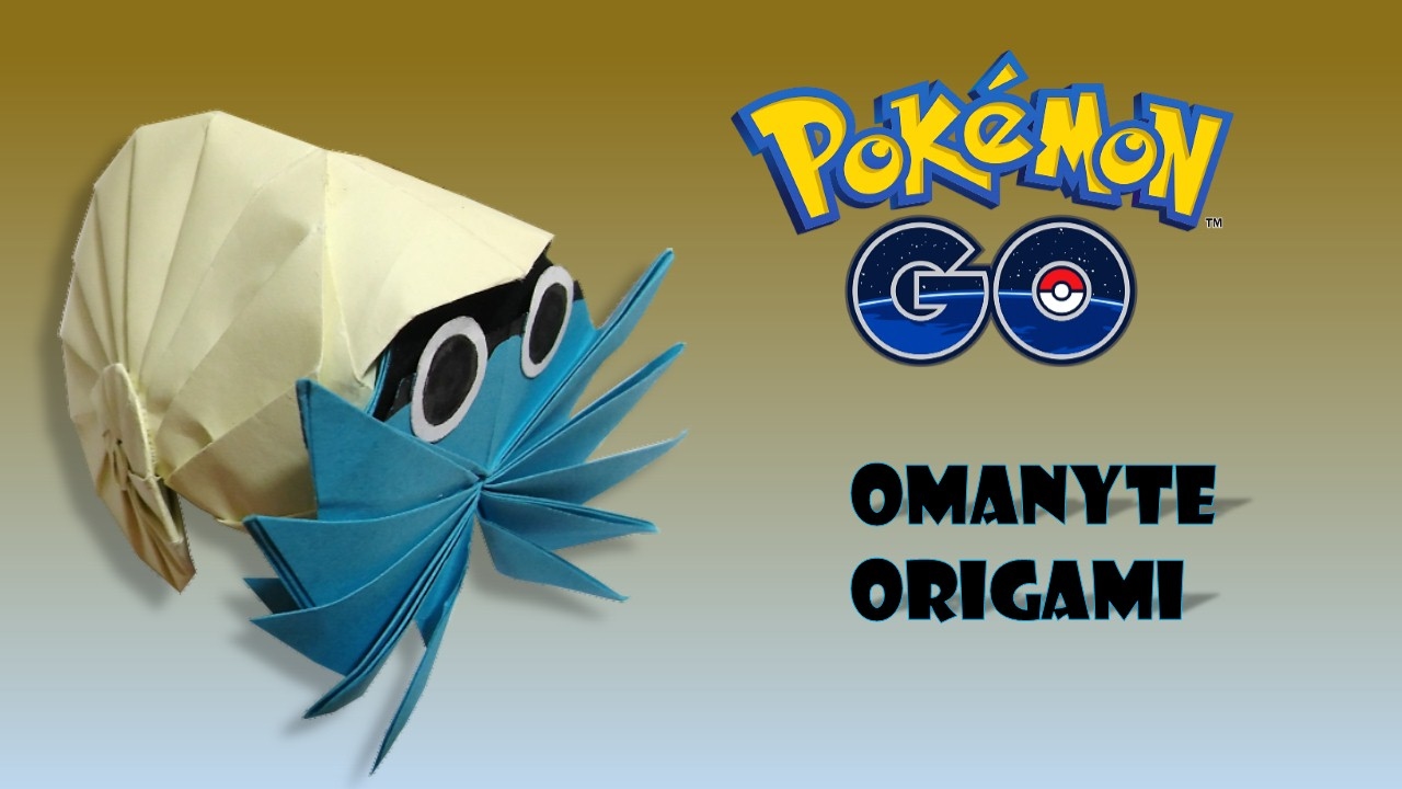 POKEMON - Origami OMANYTE Tutorial DIY origami pokemon omanyte how to make origami easy