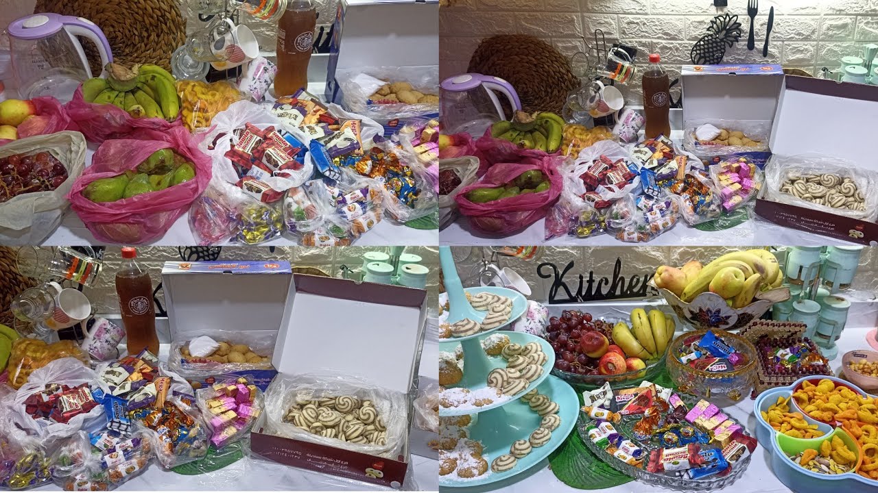 مشتريات سهرة يوم الوقفة 🥳كحك وغريبة 🎉شوكولاتة وبونبوني وحلويات كتير للعيد🎊يا ليلة العيد انستينا 🎈