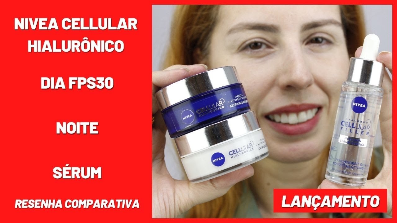 Nivea Cellular Hialurônico Sérum, Dia FPS30 e Noite - Resenha comparativa! Qual o melhor?