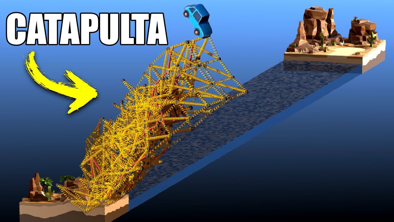 CONSTRUINDO UMA CATAPULTA / ESTILINGUE no Poly Bridge