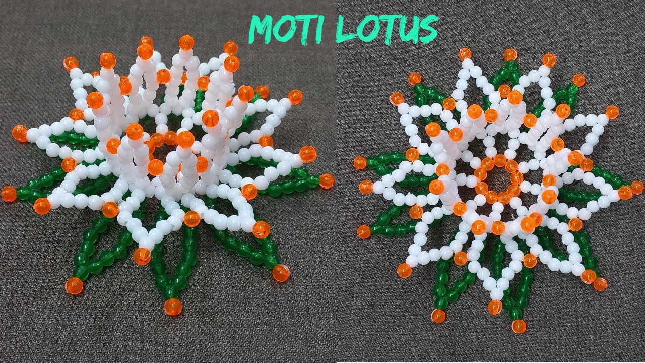 Beads Lotus | moti work | beads flower | handmade work