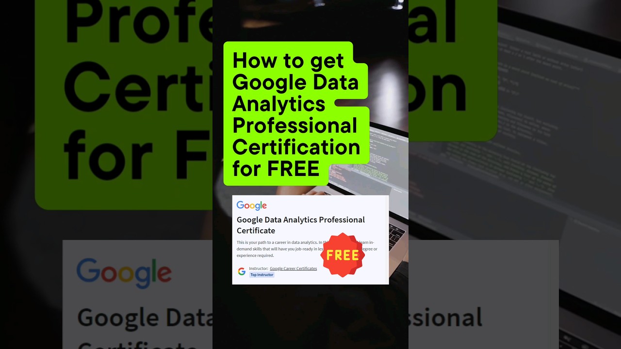 Получите сертификат Google Data Analytics Professional БЕСПЛАТНО #datascience #freecourse #shorts