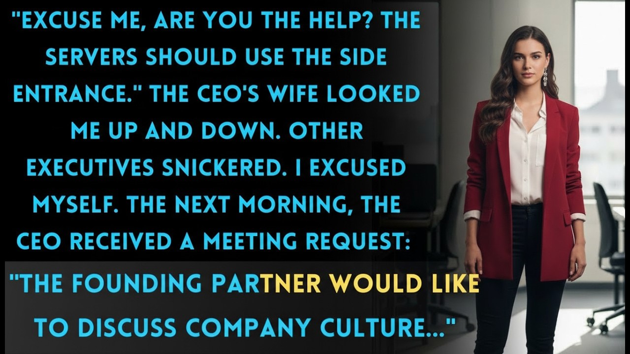 Boss's Wife Called Me ＂The Help＂ at the Company Gala—I'm the Silent Partner Who Hired Her Husban