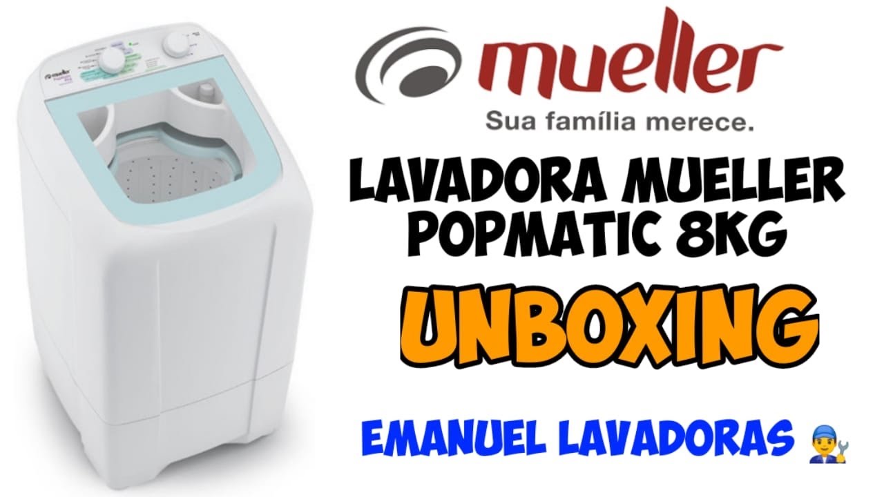 Lavadora mueller popmatic 8kg UNBOXING ♥️♥️