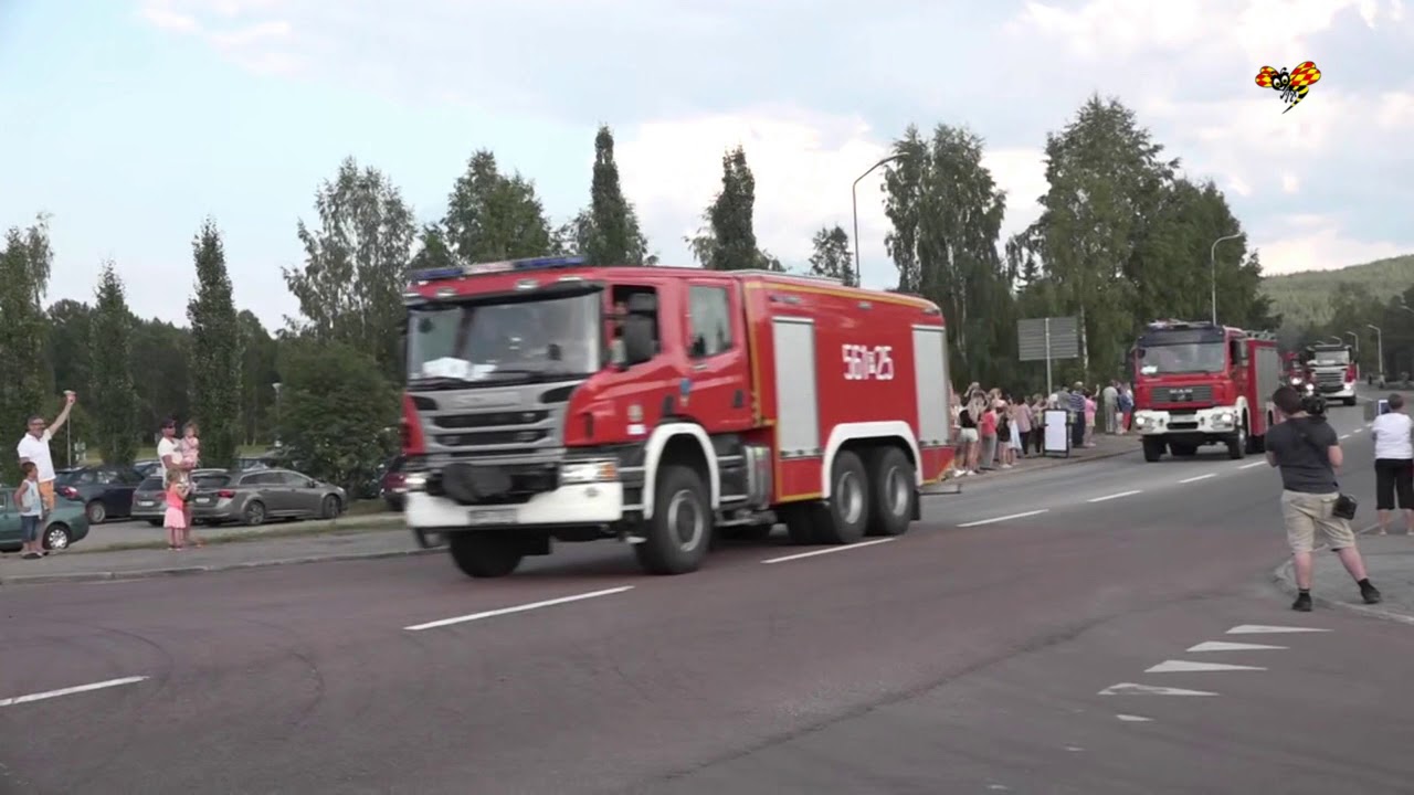 Här anländer de polska brandmännen