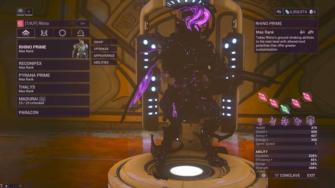 Rhino Sentinel Damage Cap and Weapon Platform Build