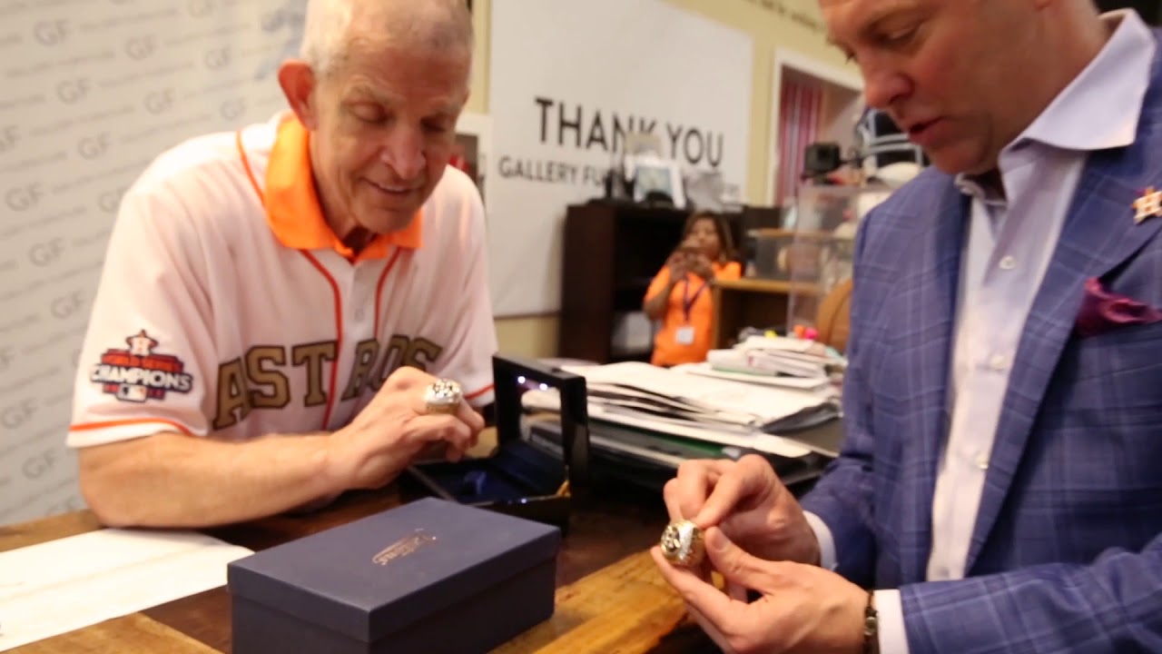 Gallery Furniture - Mattress Mack receives an Astros Ring!