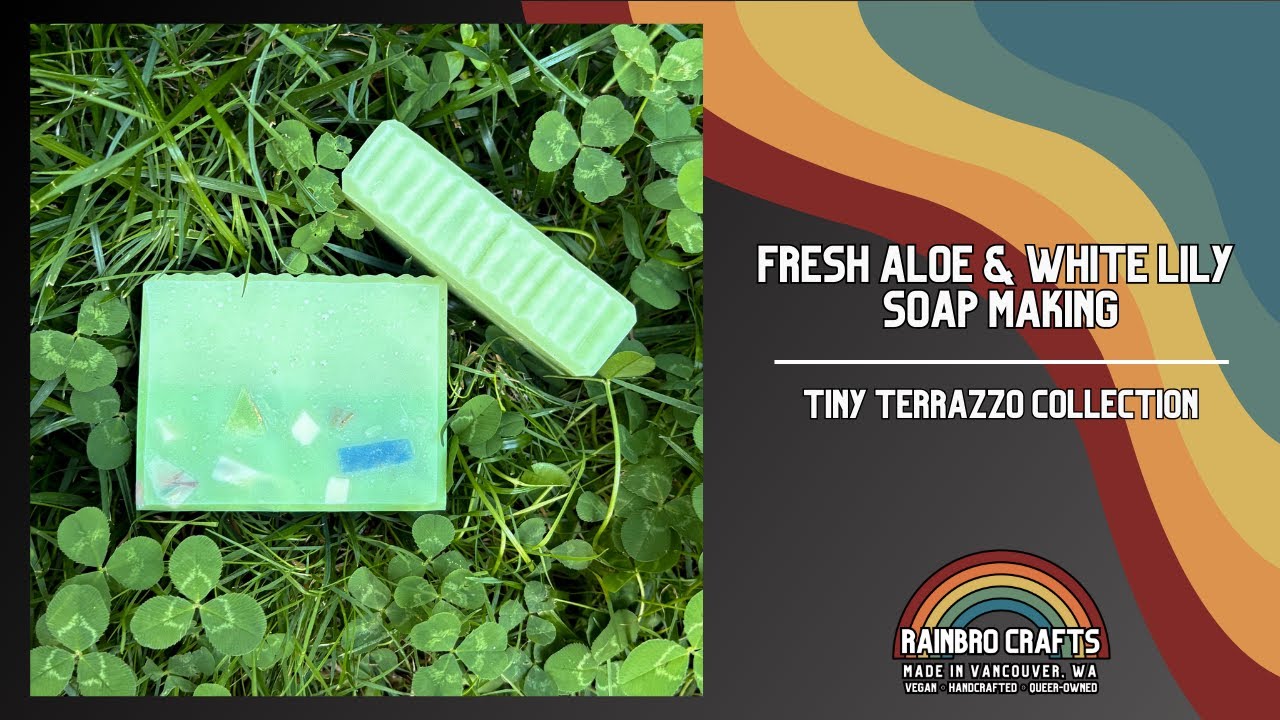 Watch Us Create This Stunning Terrazzo Soap - Fresh Aloe & White Lily Vegan Cold Process Soap Making