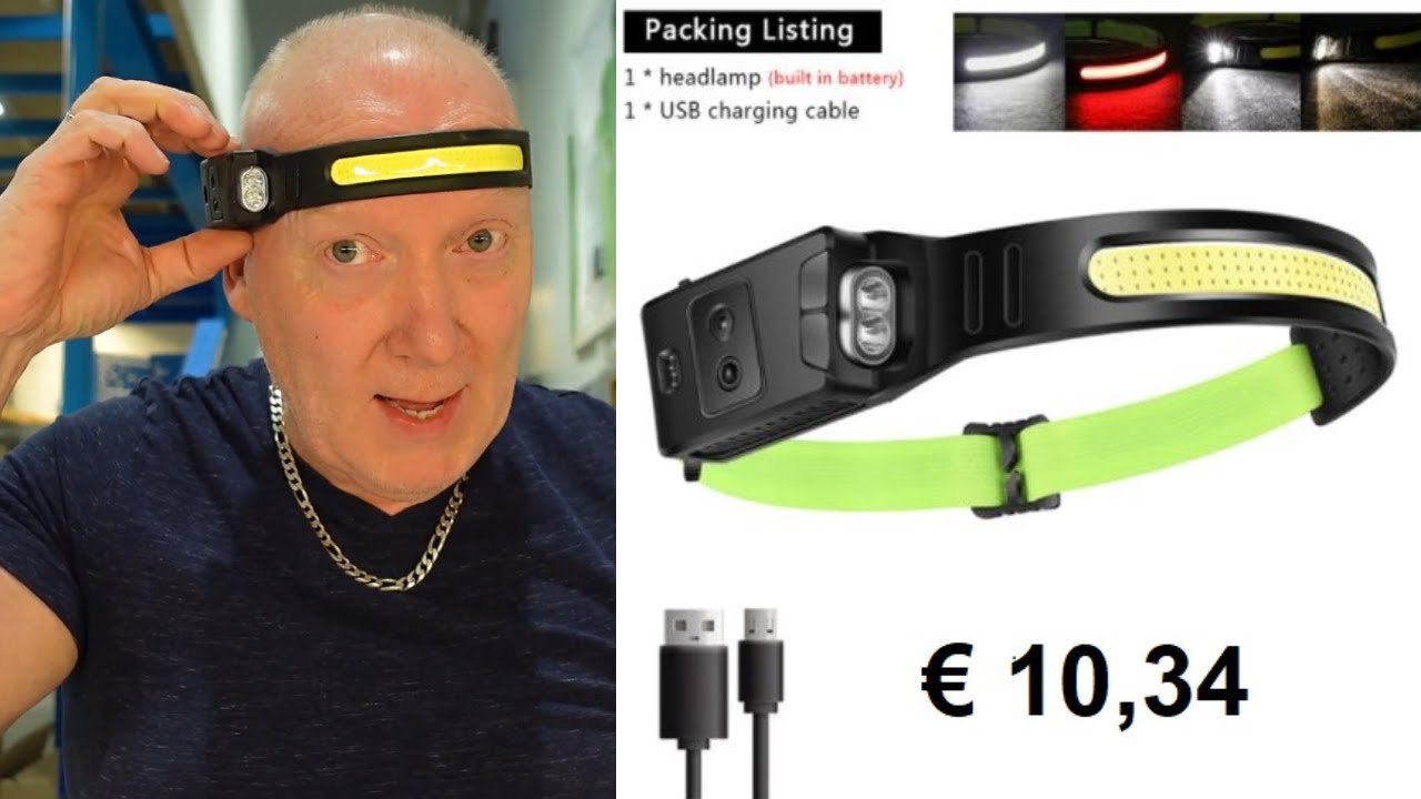 Dual tri row COB LED Headlamp Headlight liteband Head Band torch review