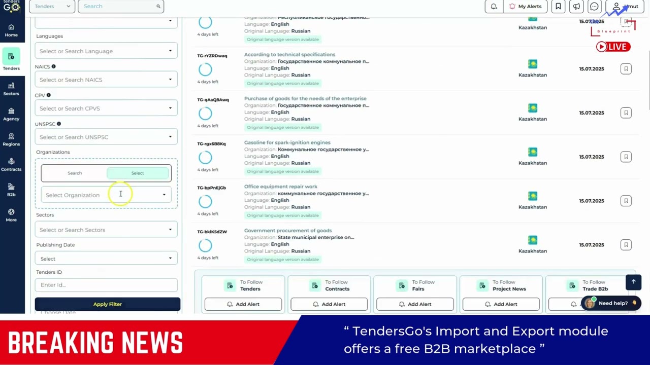 How to Use TendersGo &ndash; The World&rsquo;s #1 Tender Search Engine for Global Opportunities