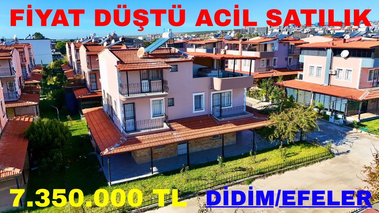 FİYAT DÜŞTÜ ACİL SATILIK DİDİM EFELERDE 4+1 FUL EŞYALI  MASRAFSIZ VİLLA KAÇIRMAYIN !! 
