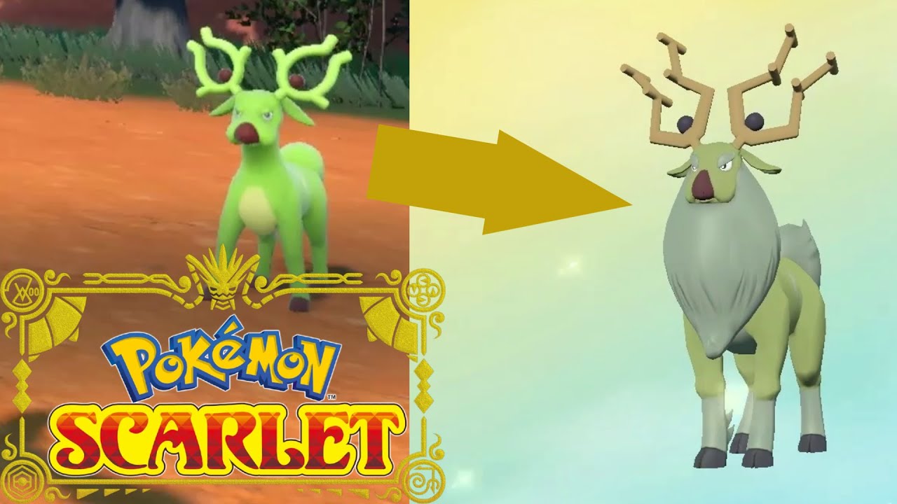 Shiny Stantler in Scarlet (Evolved into Wyrdeer)