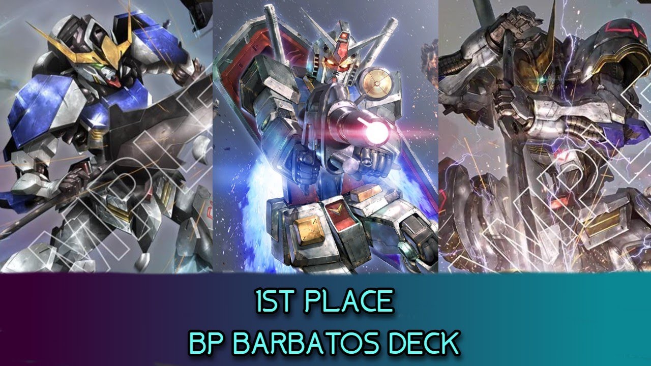 BP 1ST PLACE BARBATOS DECK PROFILE GUNDAM CARD GAME GD01/ST05