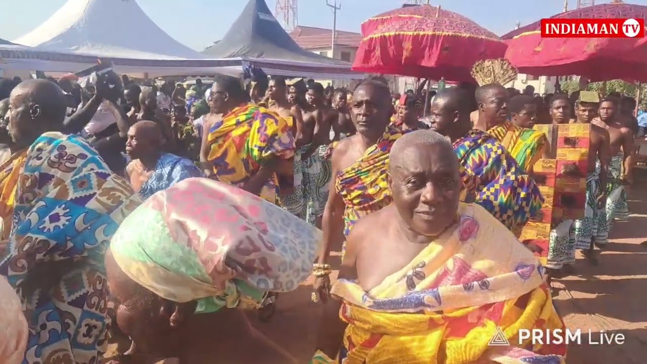Dormaahene is at Prang to Celebrates Yam festival  with Nana Nyarko  ll