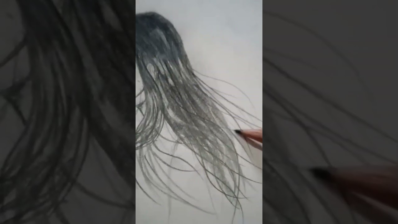 beautiful girl drawing