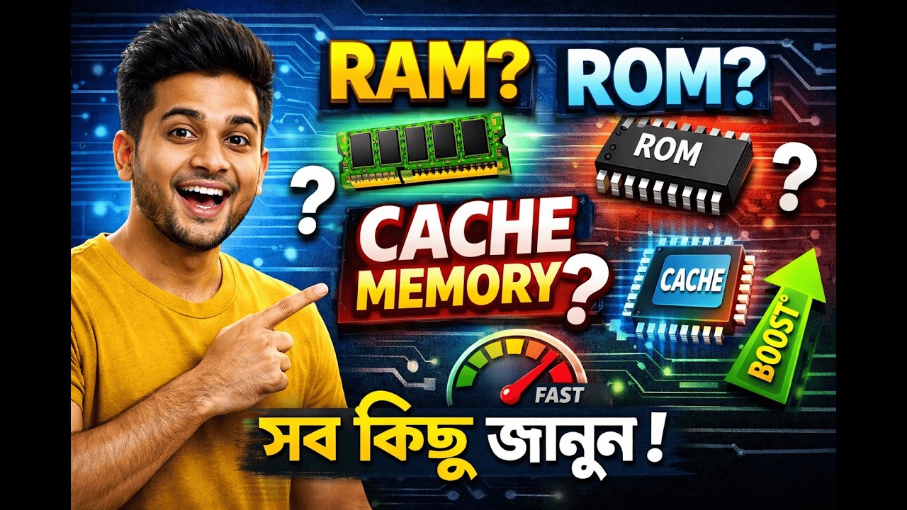 RAM ROM Cache Memory কী? What is Ram Rom and Cache Memory? Full Concept