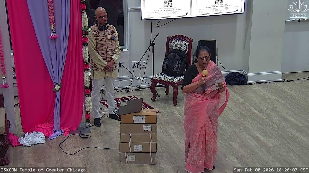 Sunday  Feast - Feb 08th 2026 , Chitanya-Lila: Krishna's Secret Call of Love by HG Gopal Hari prabhu