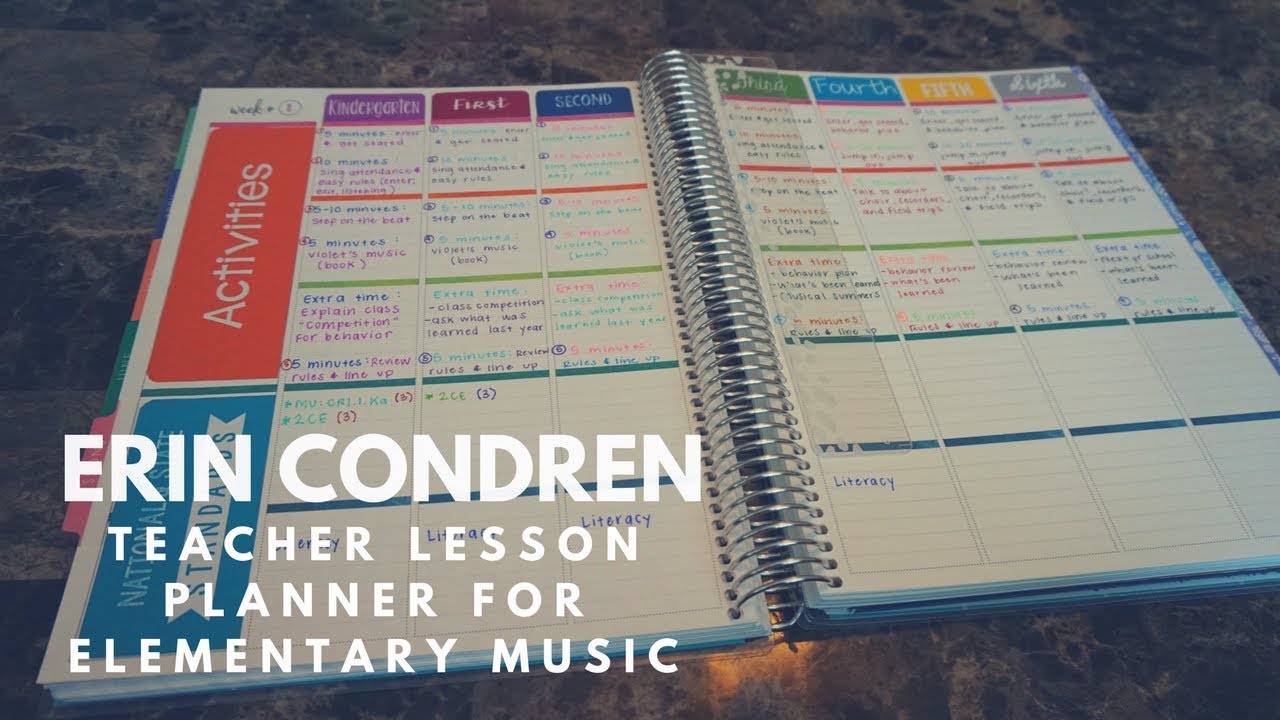 TEACHER HACKS // Erin Condren Teacher Planner for Elementary Music
