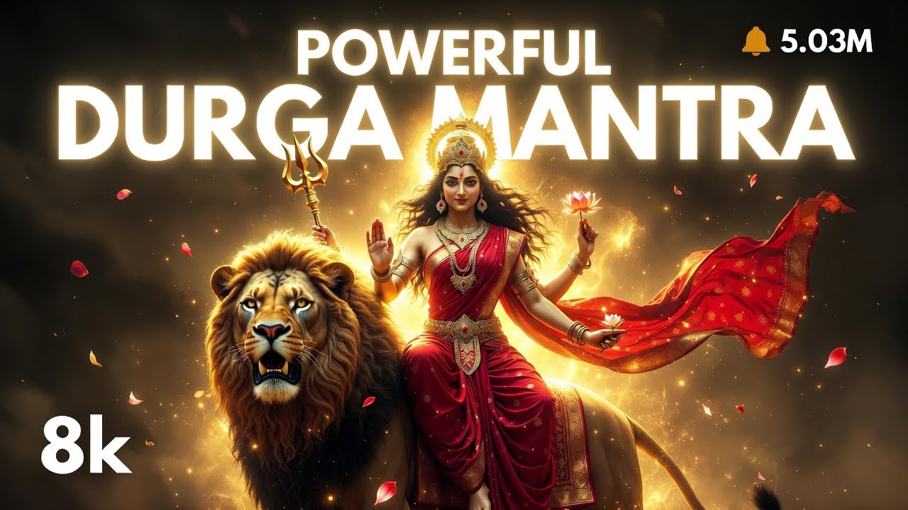 🔱 EXTREMELY POWERFUL Durga Mantra | Om Aim Hreem Kleem | 🌄 Morning Durga Bhakti Mantra