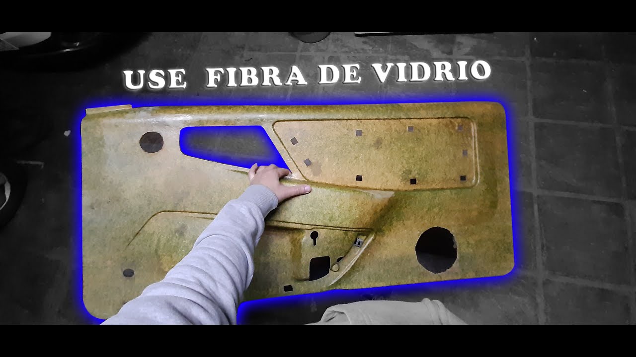 Como reparar un panel de puerta con #fibra de vidrio.