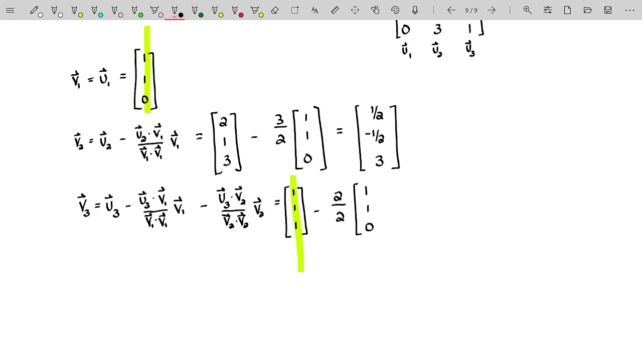 Orthogonality and Least Squares - The Gram-Schmidt Process - QR Factorization