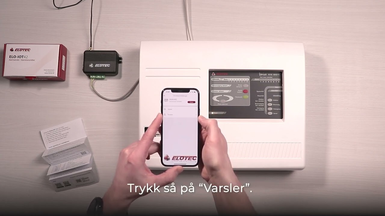 Elotec Orion - Konfigurasjon av varsler på iOS
