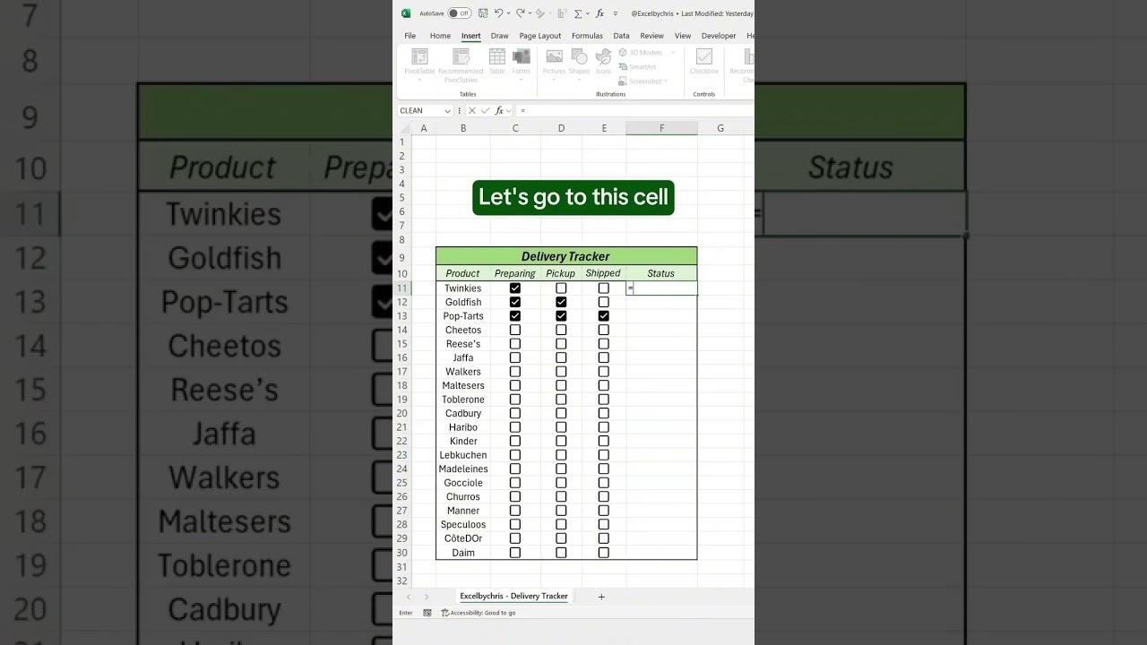 👉 how to create a Delivery tracker in Excel