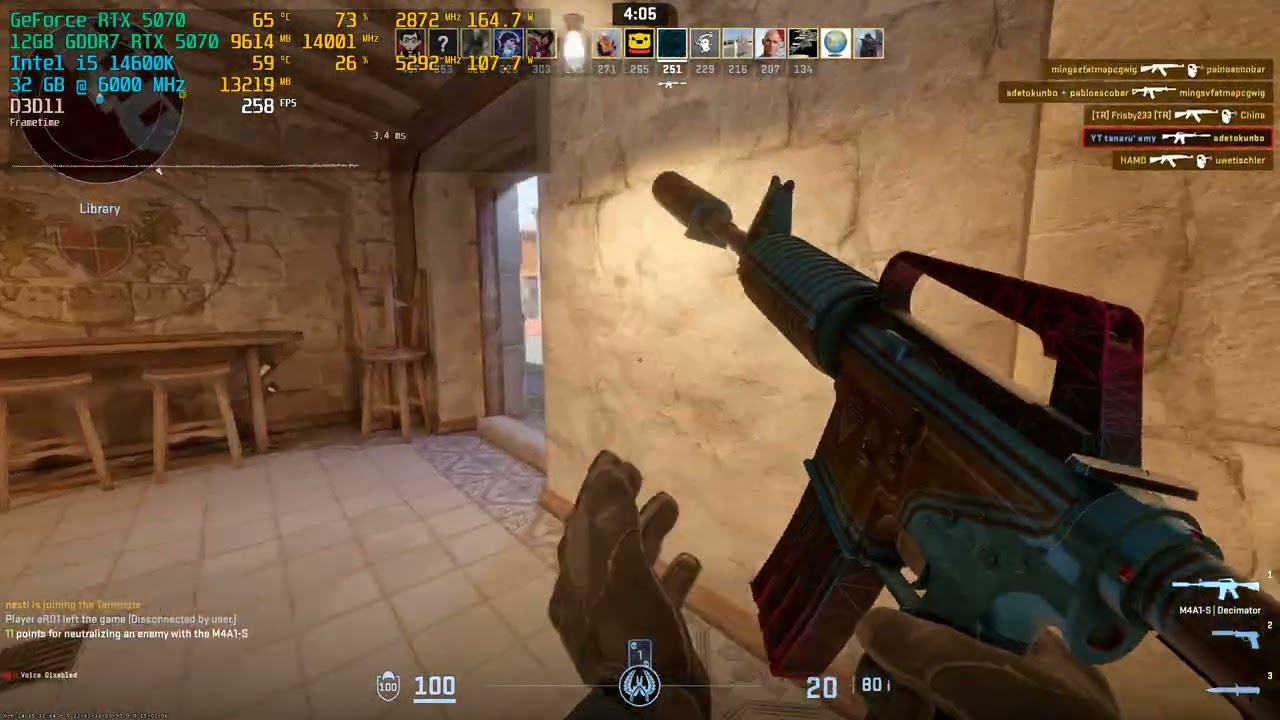 Counter Strike 2 - RTX 5070 + I5 14600K | 1440P | HIGH Settings