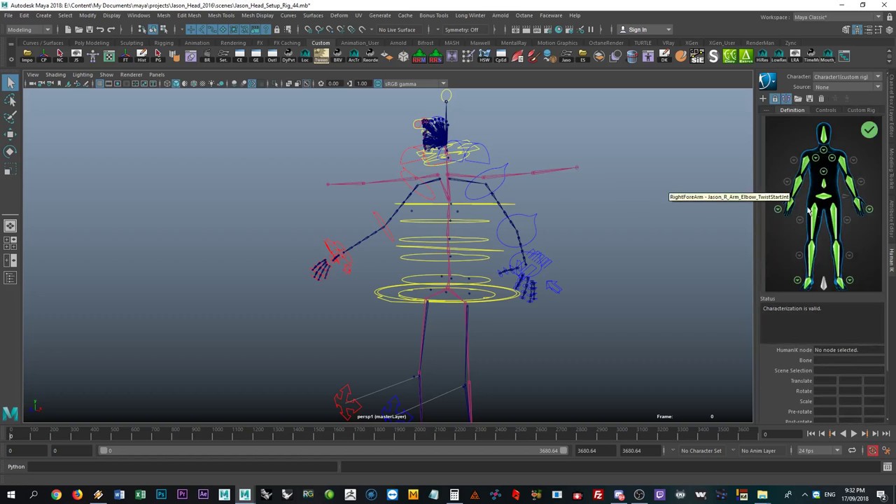 Error Retargeting Motion Capture to Custom Rigs in Maya