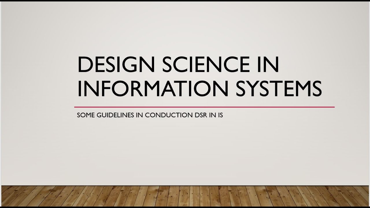 Design Research in Information Systems