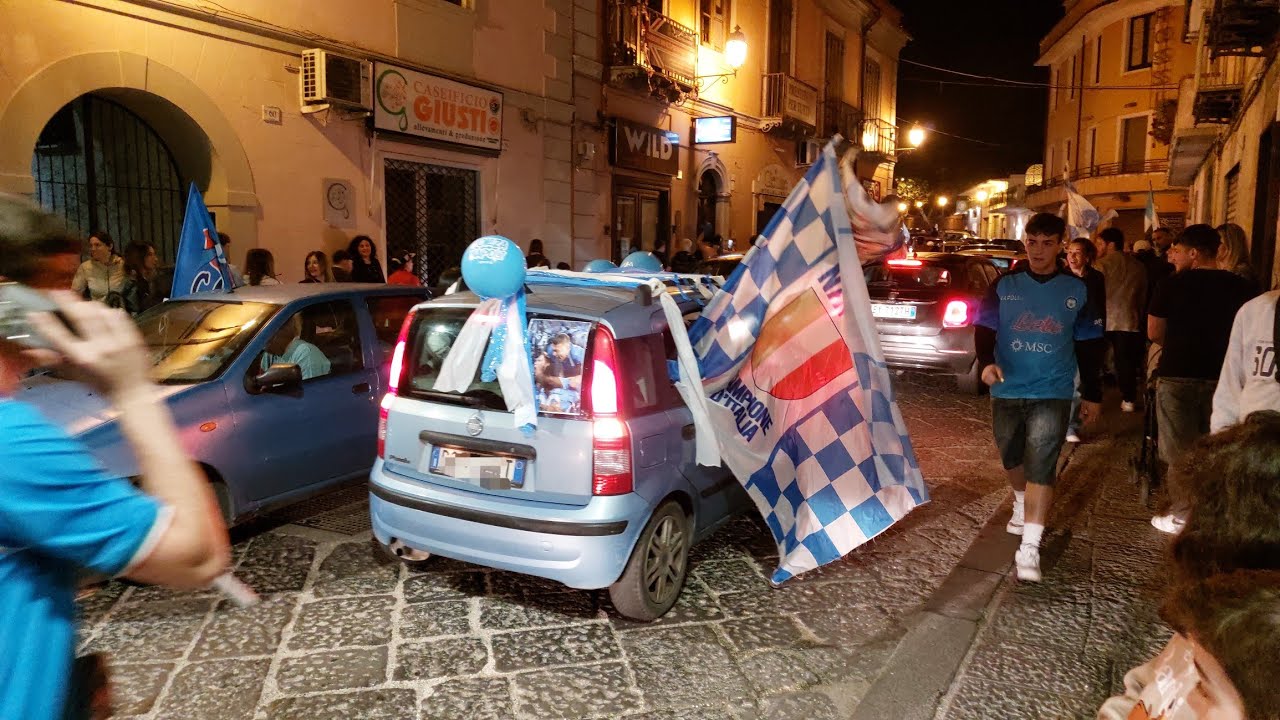 Festeggiamenti del quarto scudetto del Napoli a Piedimonte Matese 23/05/2025