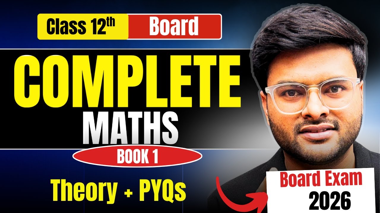 Complete Book 1 Marathon Class 12 Maths I Marathon session Class 12 Maths by Ashish Sir
