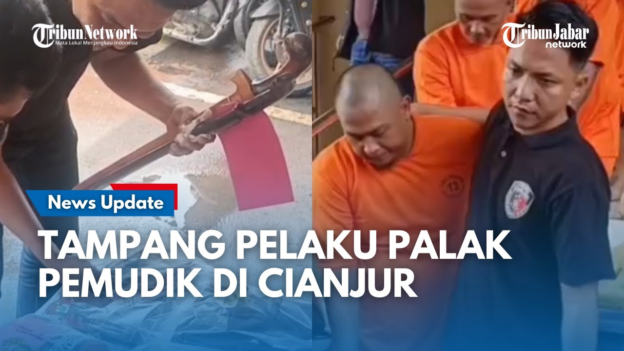 SADIS !!! 4 Anggota Ormas Palak Pemudik Dengan Golok di Cianjur