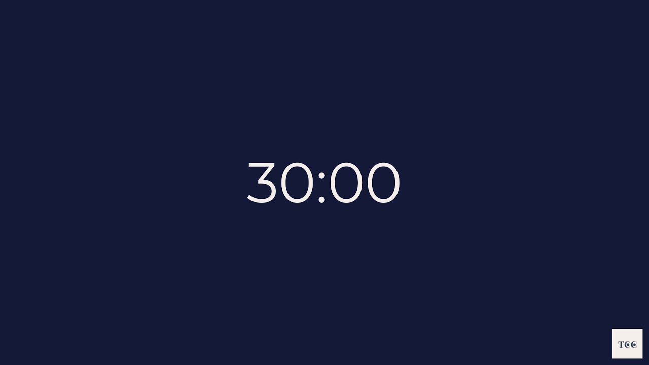 30 Minute Pomodoro Timer | Silent & Minimalist (No Music)