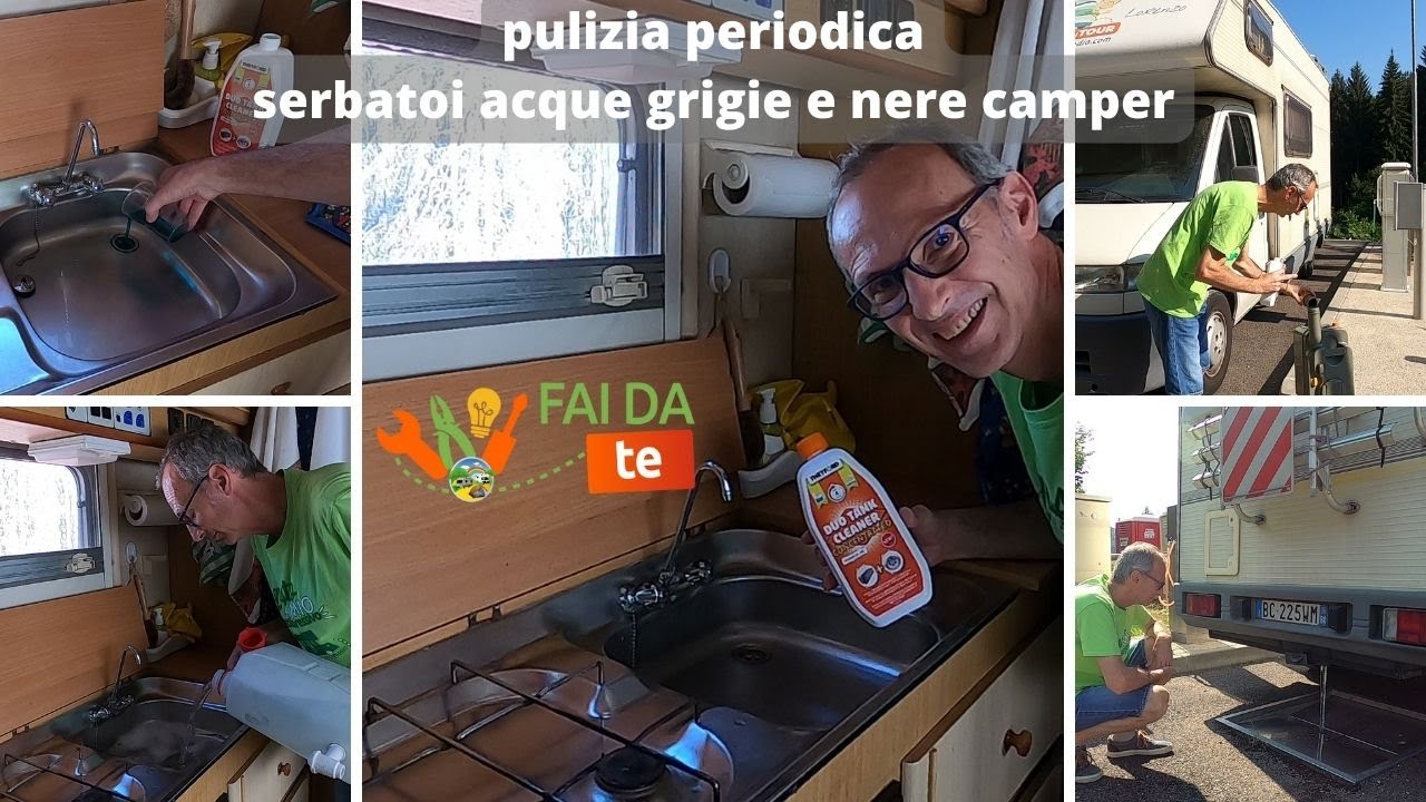 Fai da te: pulizia periodica serbatoi camper acque grigie e cassetta WC acque nere