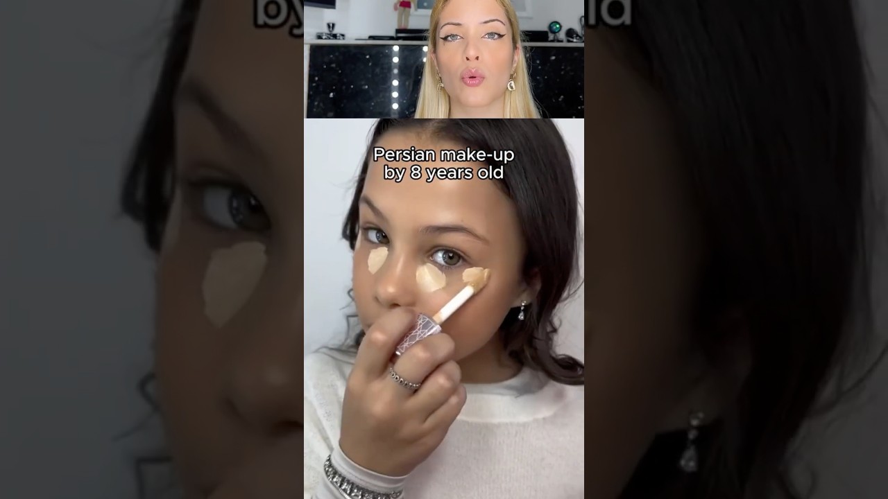 Make-up tutorial by 10 years old 🫶yes or not? #makeup #tutorial #makeuptutorial #girls #cute