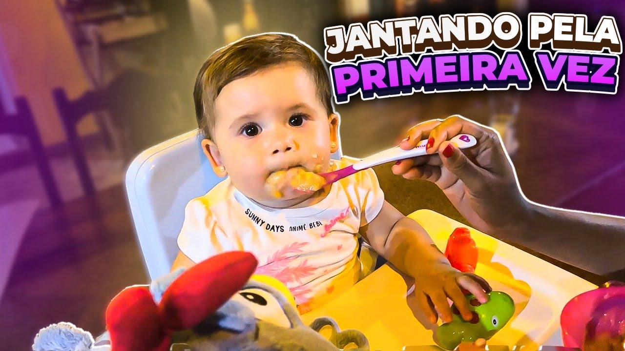 PRIMEIRA VEZ QUE A MARIA ALICE JANTOU COMIDA!!
