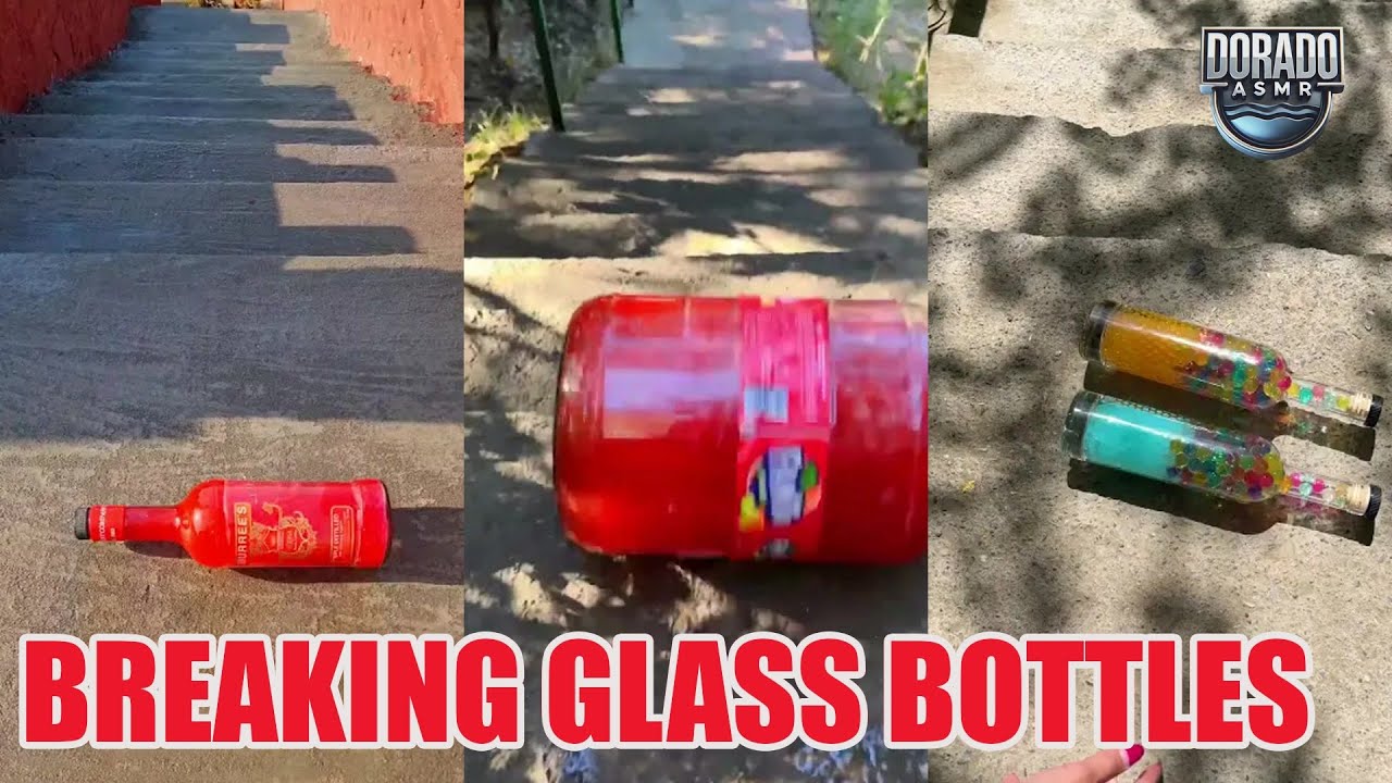 Breaking Glass Bottles & Balloon Drops 🎈💦 Crushing of Crunchy & Soft Things! #satisfying #asmr