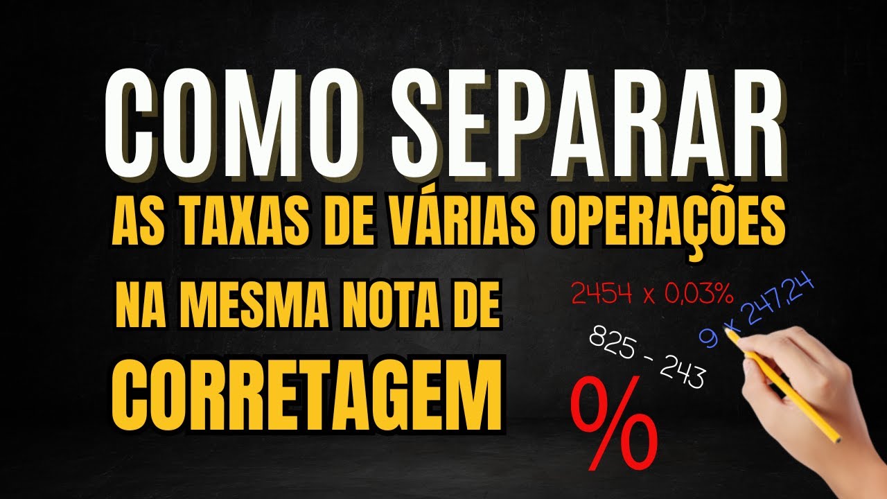Como calcular os emolumentos separadamente de diferentes ações compradas no mesmo dia.