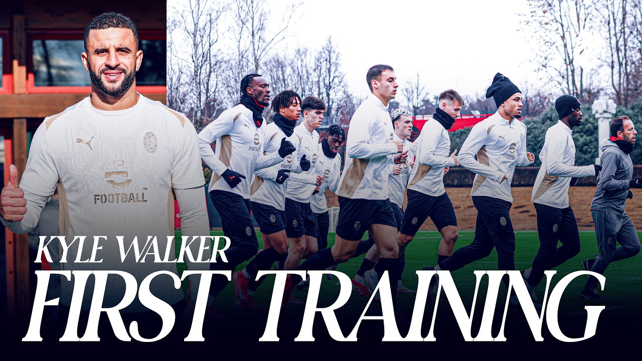 𝐊𝐲𝐥𝐞 𝐖𝐚𝐥𝐤𝐞𝐫 𝐢𝐧 𝐭𝐫𝐚𝐢𝐧𝐢𝐧𝐠 on the eve of #MilanParma | Inside Milanello