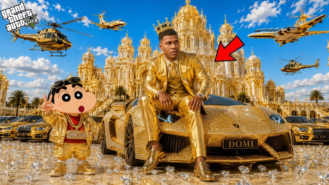 GTA V : Franklin And Shinchan Touch Anything Become Diamond & Gold In GTA 5 Telugu | #gta5